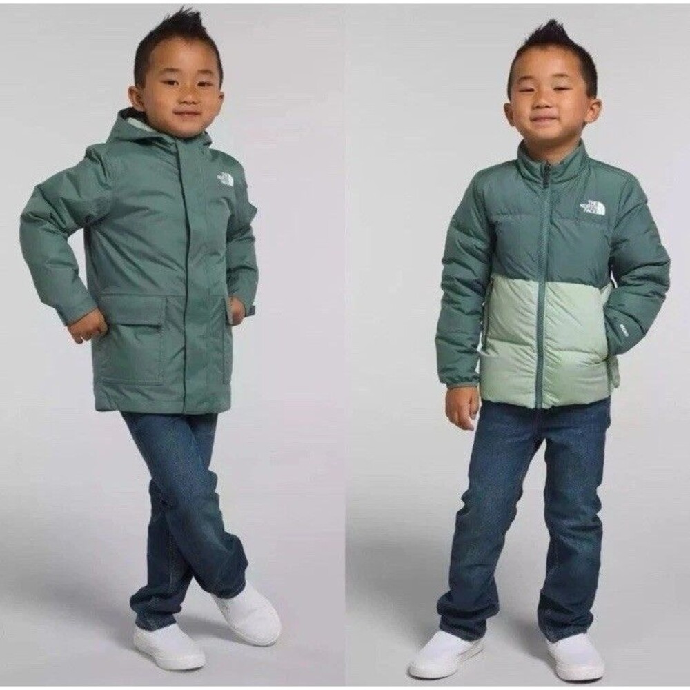 The North Face $190 Kids Down Triclimate Coat 5 Jacket 3-in-1 Reversible Puffer